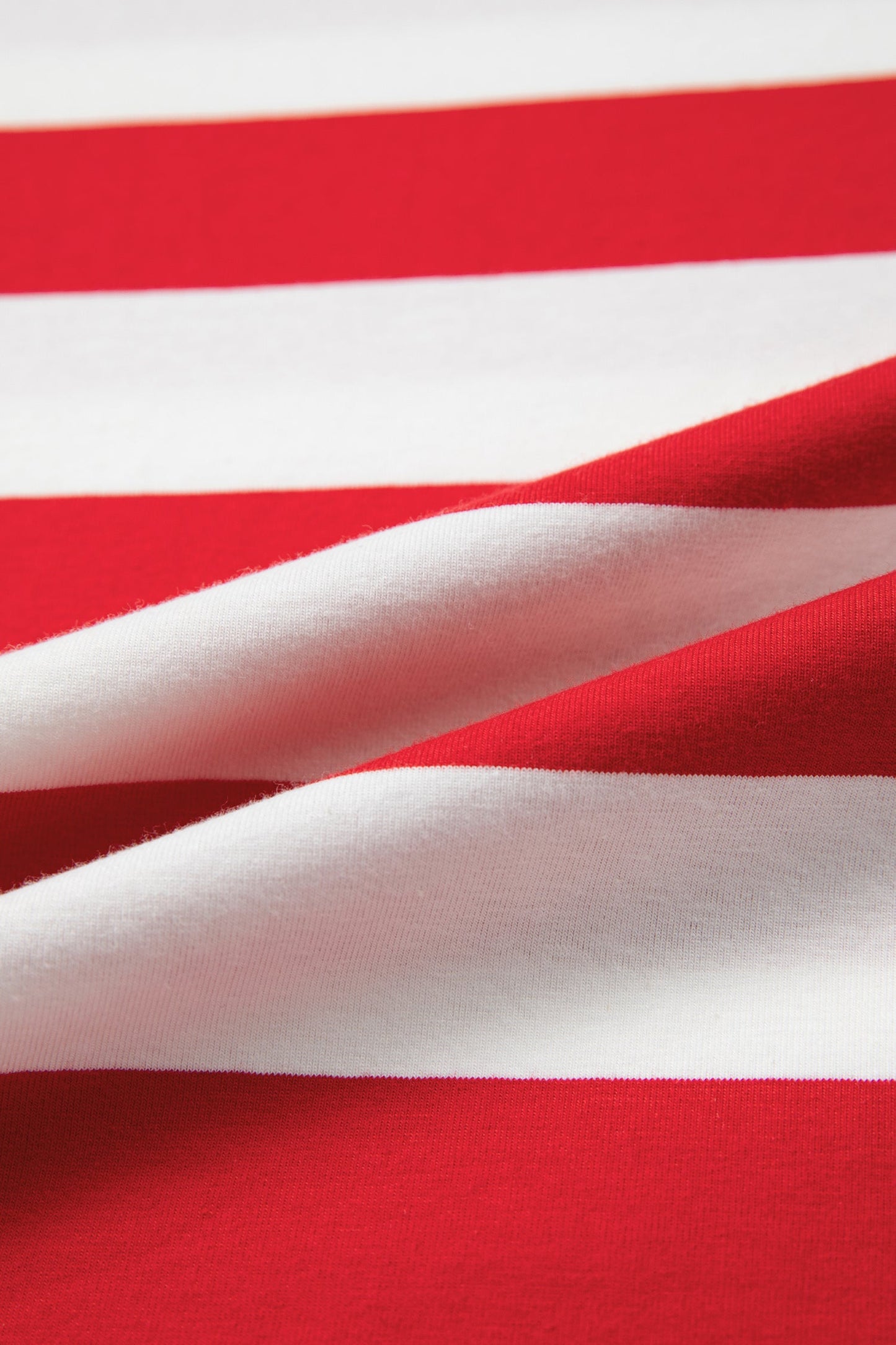 Americana Stripe Contrast Trim Puff Sleeve Dress