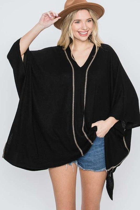 VNECK PONCHO TOP