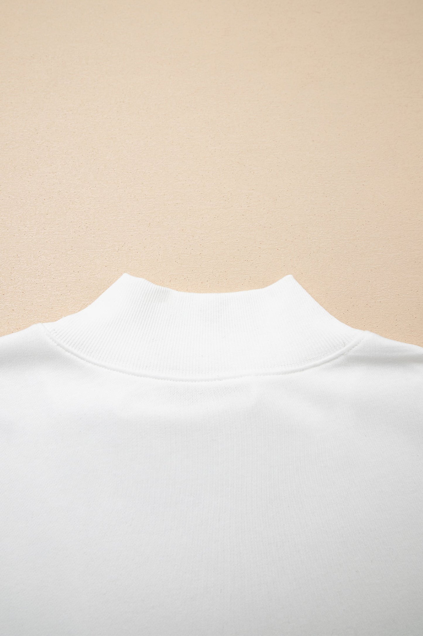Solid Mock Neck Cap Sleeve Oversized Top