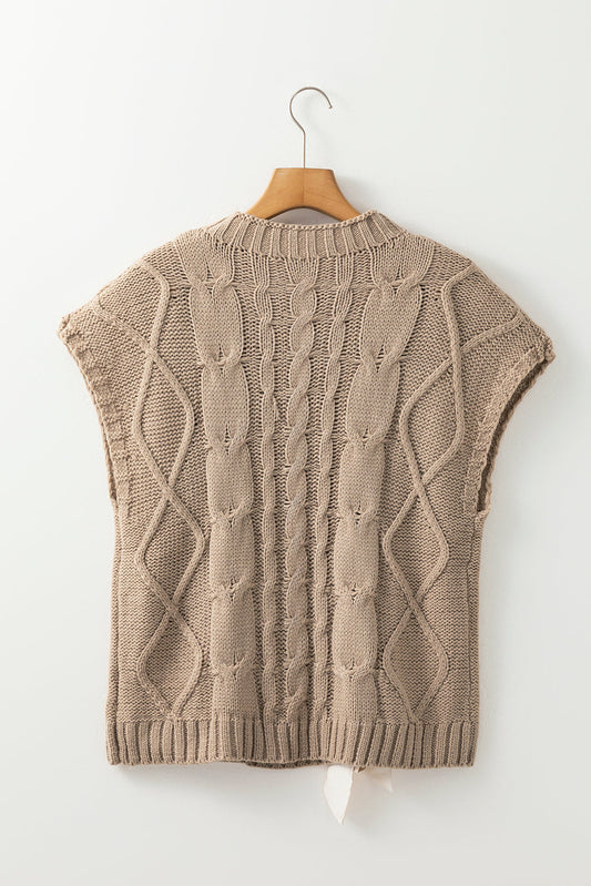 Emma Bowknot Short Sleeve Sweater