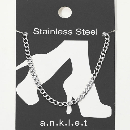 Stainless Steel Curb Chain Anklet