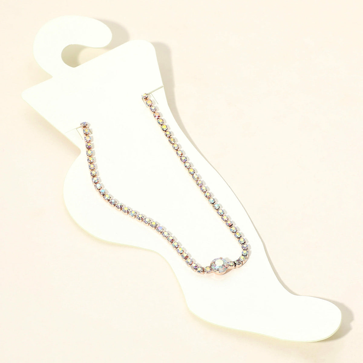 Rhinestone Cluster Evening Anklet