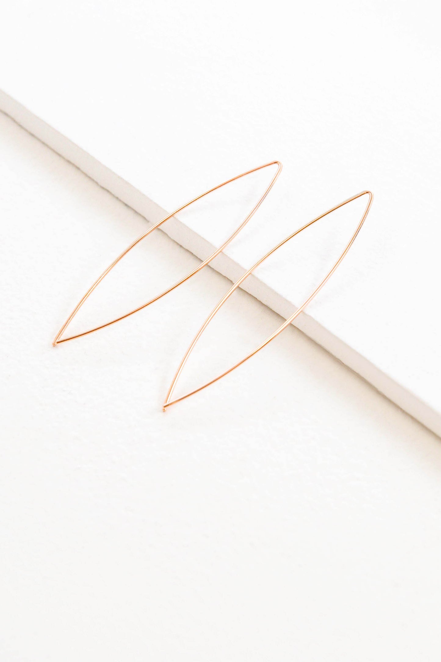 Arc Threader Earrings | Rose Gold (14K)