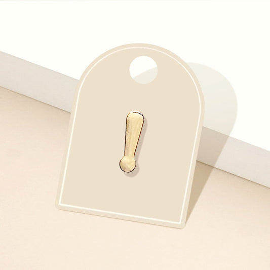 Women's Metal Exclamation Mark Lapel Mini Pin Brooch