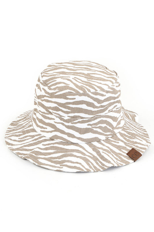 C.C ZEBRA PRINT BUCKET HAT