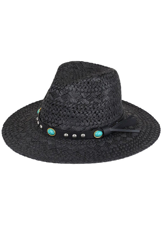 Beaded Band Straw Handmade Sun Hat