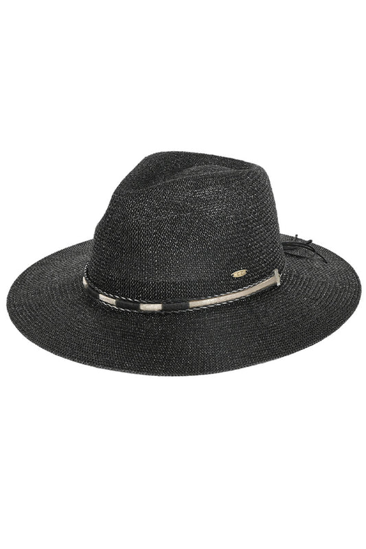 C.C Hard Shaped Panama Hat