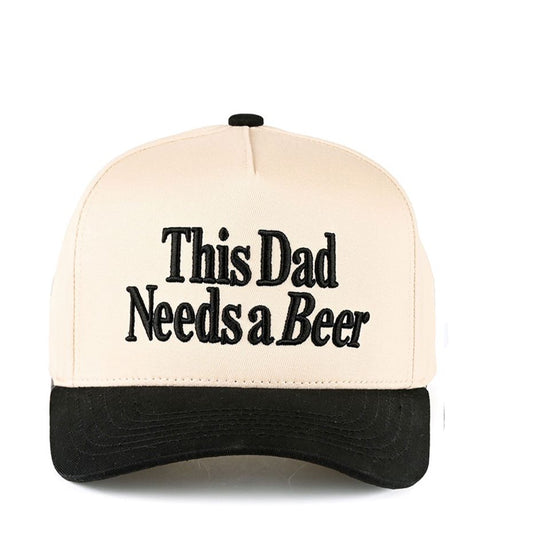 C.C THIS DAD NEEDS A BEER Letter Trucker Cap