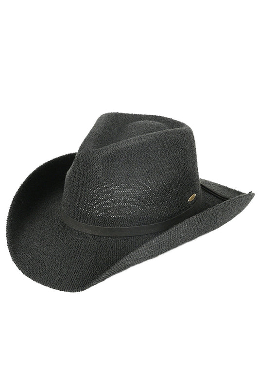 C.C Women's Terry Cloth Band Trim Cowboy Hat