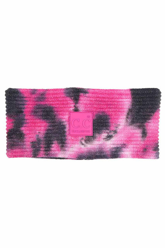 C.C Tie Dye Headband With Rubber Patch Headwrap Earmuffs