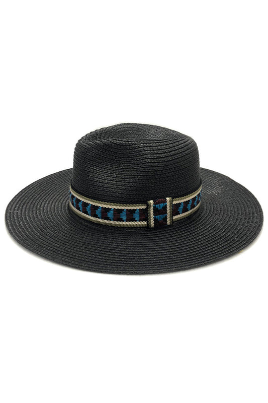 MULTI COLOR AZTEC BAND PANAMA HAT
