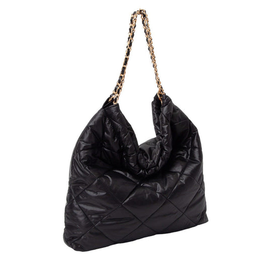 Padded Adjustable Metal Strap Shoulder Bag