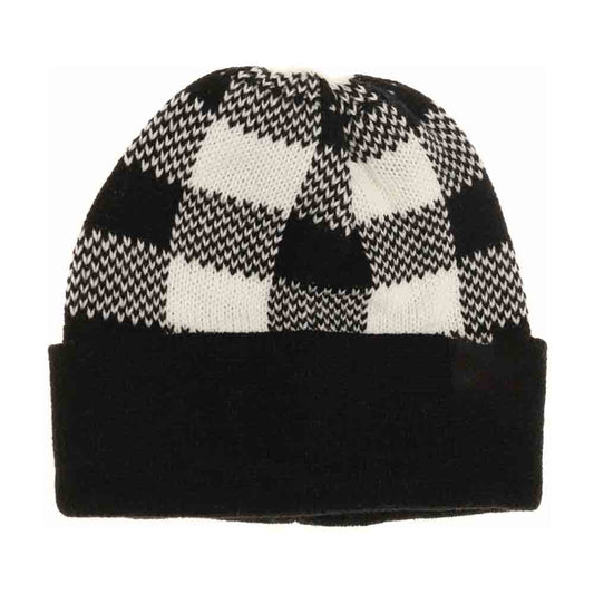 BABY Buffalo Plaid Cuff C.C Beanie