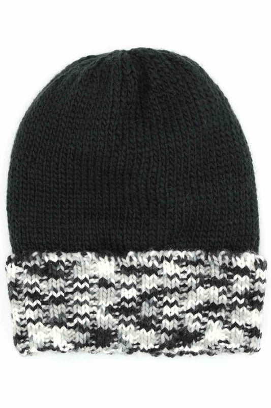 MULTI COLOR BAND FLEECE BEANIE