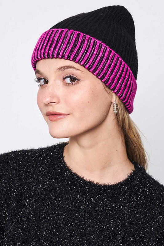 Two Tone Cuff Beanie