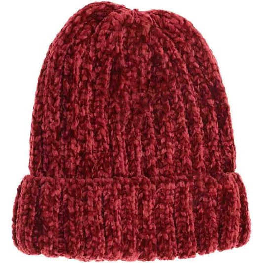 Solid Ribbed Chenille C.C Beanie