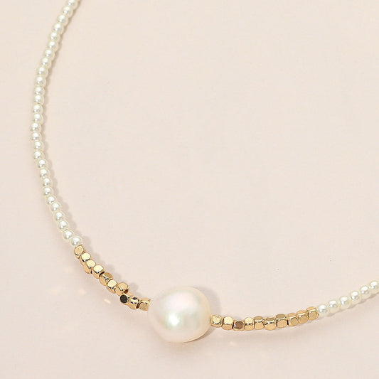 Pearl Beaded Choker Necklace