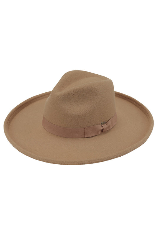 C.C Rolled Edge Brim Vegan Felt Hat