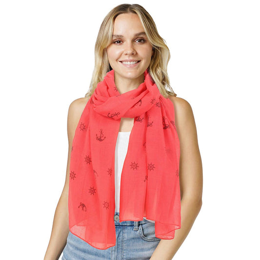 Anchor Patterned Scarf