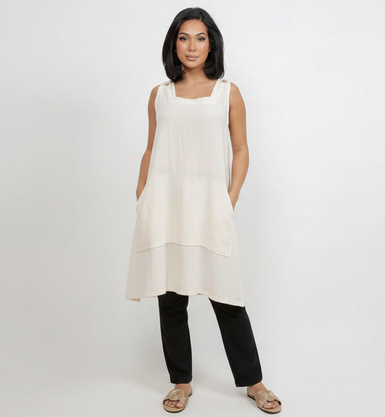 Zizi Tunic with Pocket! 100% Cotton Gauze