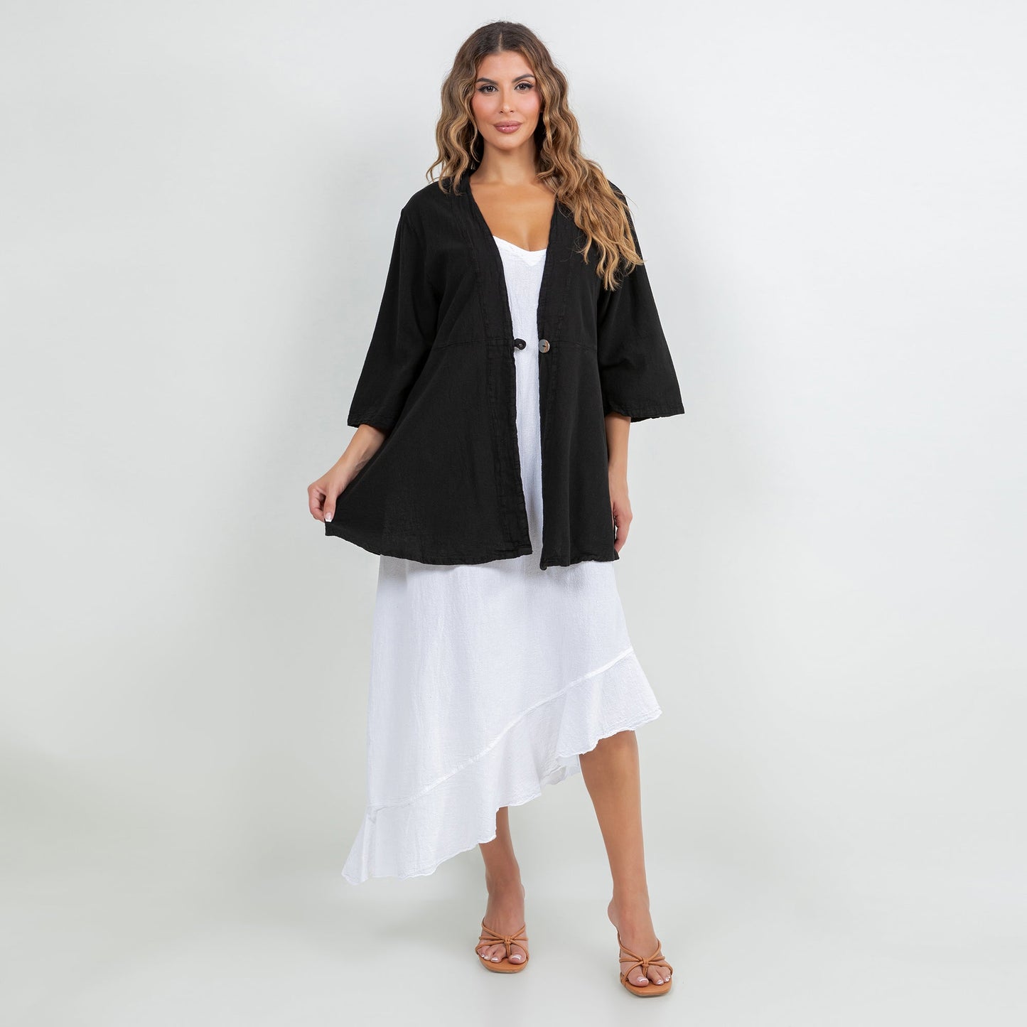 Chinatown Elbow Length Cotton Gauze Jacket