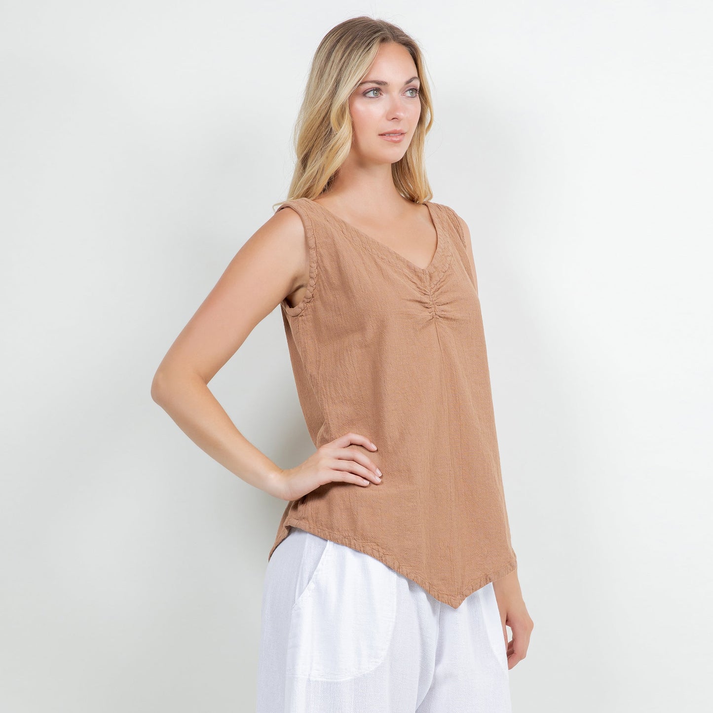 Women's 100% Cotton Gauze Dominica Tank Top