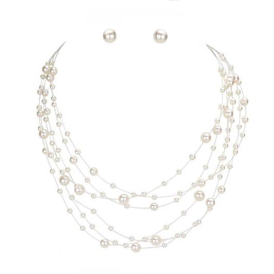 Galactic Pearl Collar Necklace