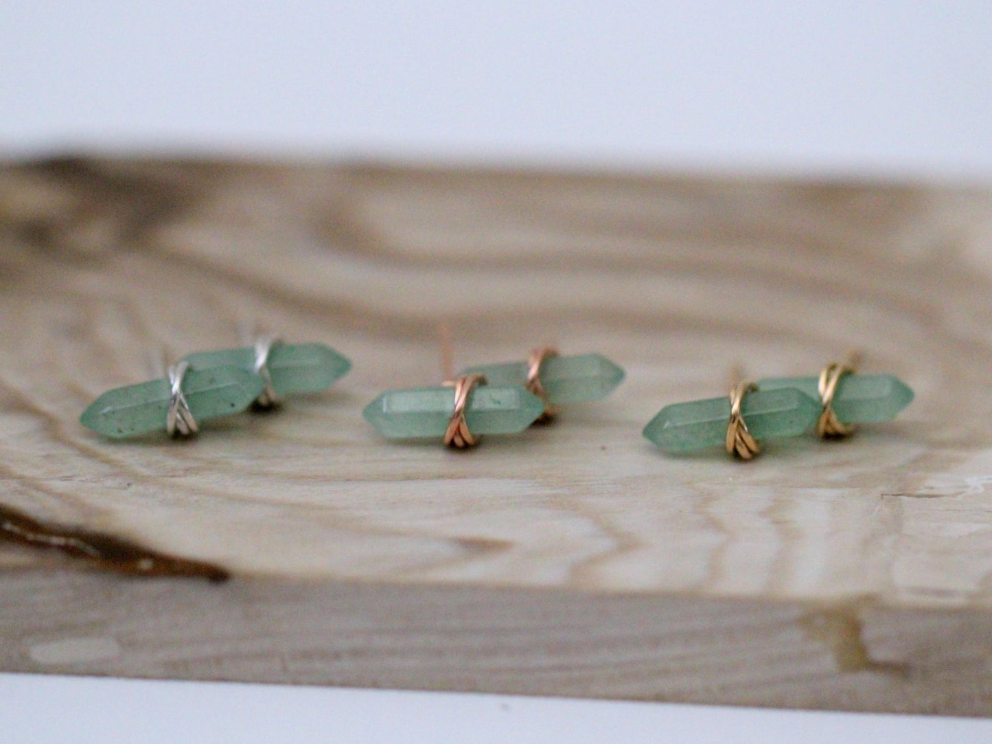 Crest Studs - Aventurine