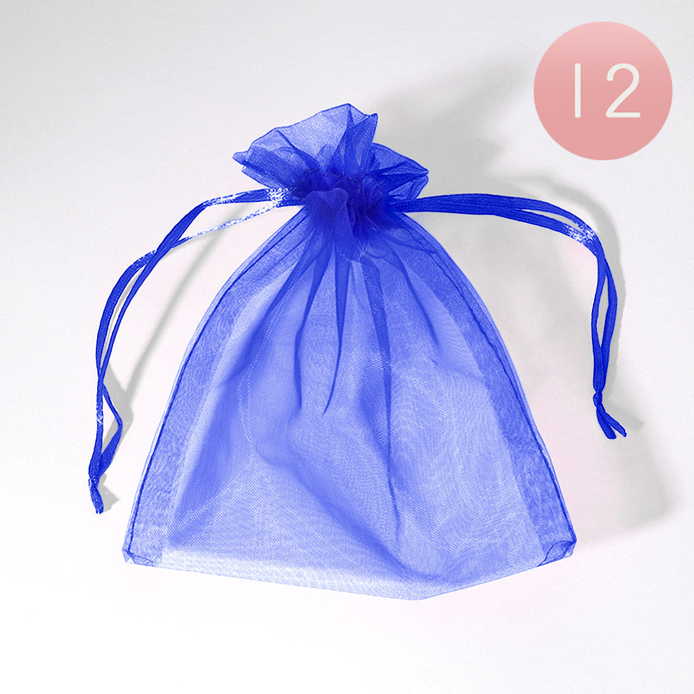 12PCS - 5.5 X 6.5 Ribboned Organza Gift Bags