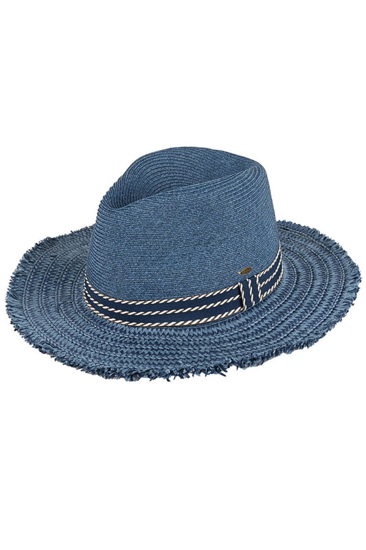 C.C Frayed Edge Panama Sun Hat