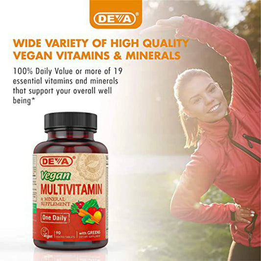 Deva Nutrition - Vegan Multivitamin & Mineral One Daily with Greens - 90 Tablets