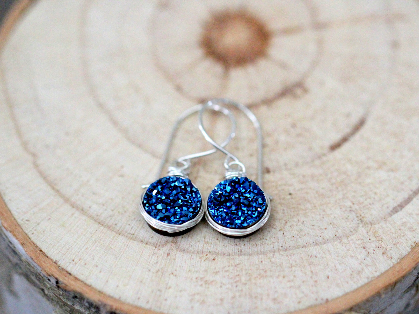 Druzy Bezel Drops (Multiple Colors) - As Seen in DaySpa Magazine