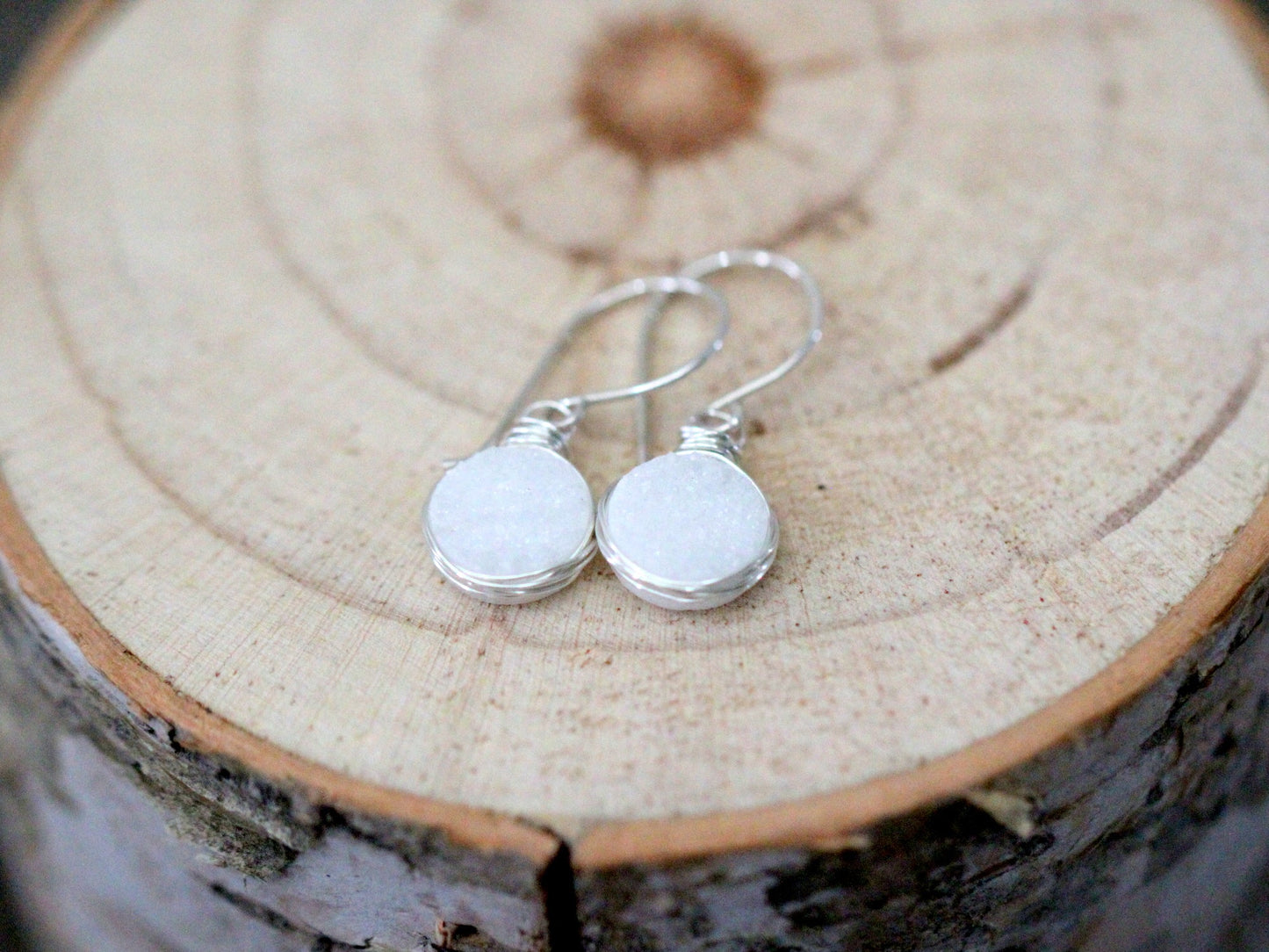 Druzy Bezel Drops (Multiple Colors) - As Seen in DaySpa Magazine
