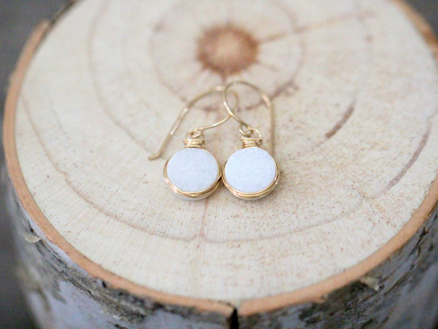Druzy Bezel Drops (Multiple Colors) - As Seen in DaySpa Magazine