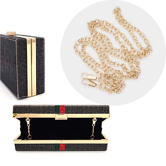 Bling Color Block Rectangle Evening Clutch / Crossbody Bag