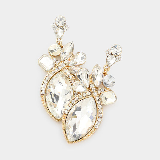 Crystal Fancy Drop Evening Earrings