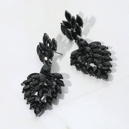 Marques Stone Accented Dangle Evening Earrings