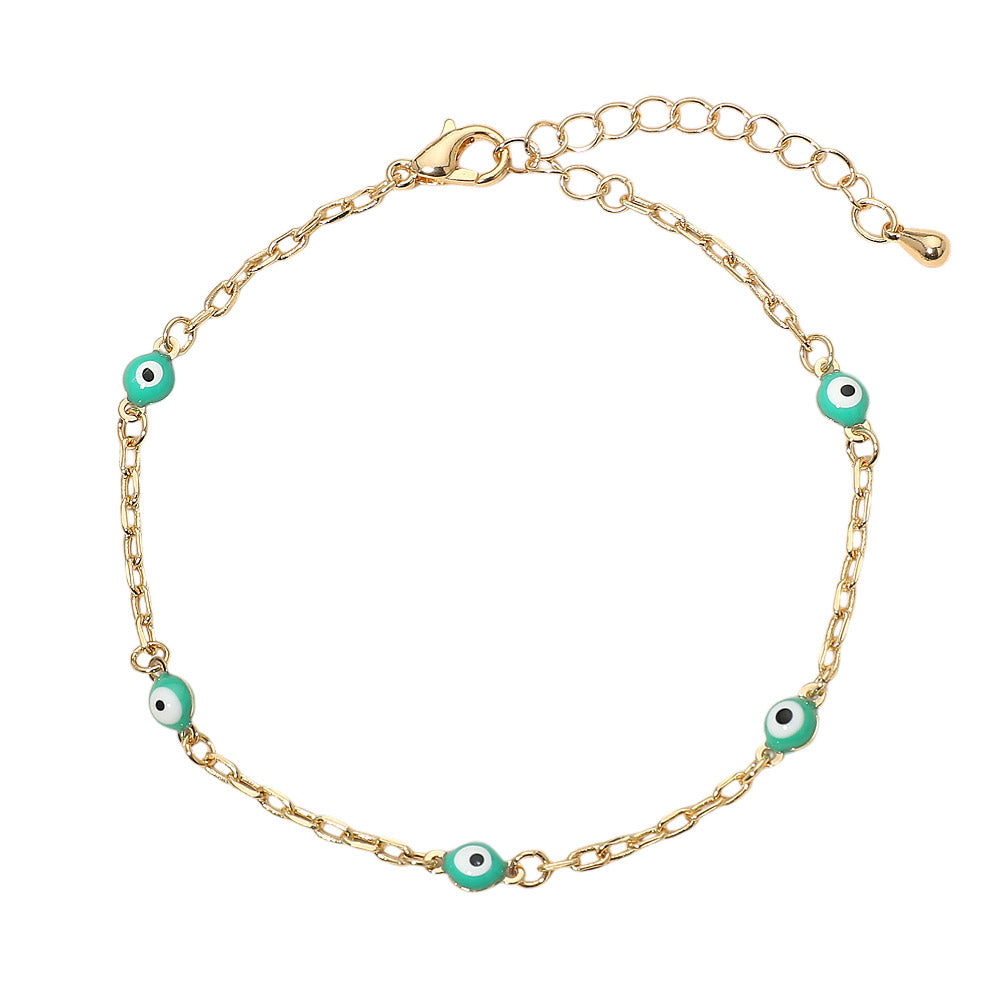 Evil Eye Bead Station Bracelet