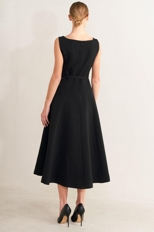 PARIS AFTER DARK WOVEN MIDI DRESS