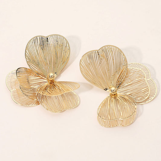Triple Cutout Petal Earrings