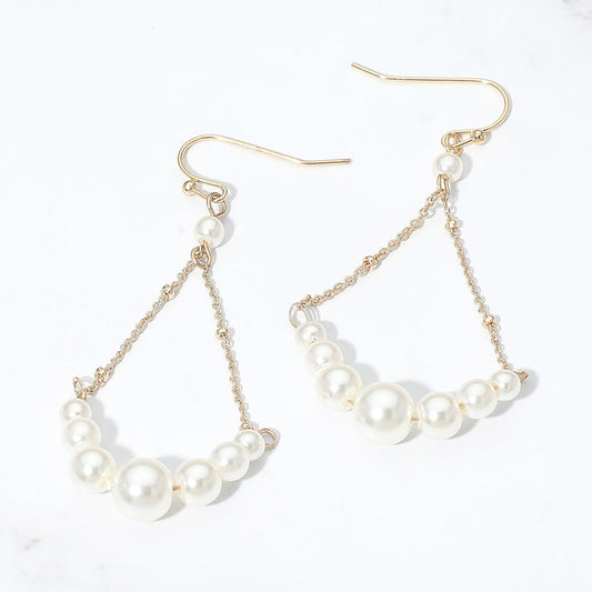 Pearl Chain Drop Earrings