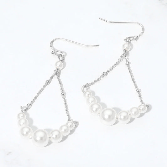 Pearl Chain Drop Earrings