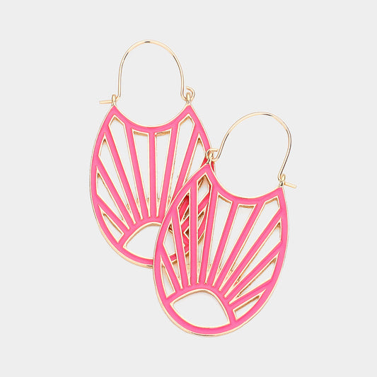 Abstract Enamel Metal Earrings