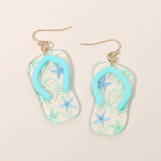 Flip Flop Charm Drop Dangle Earrings