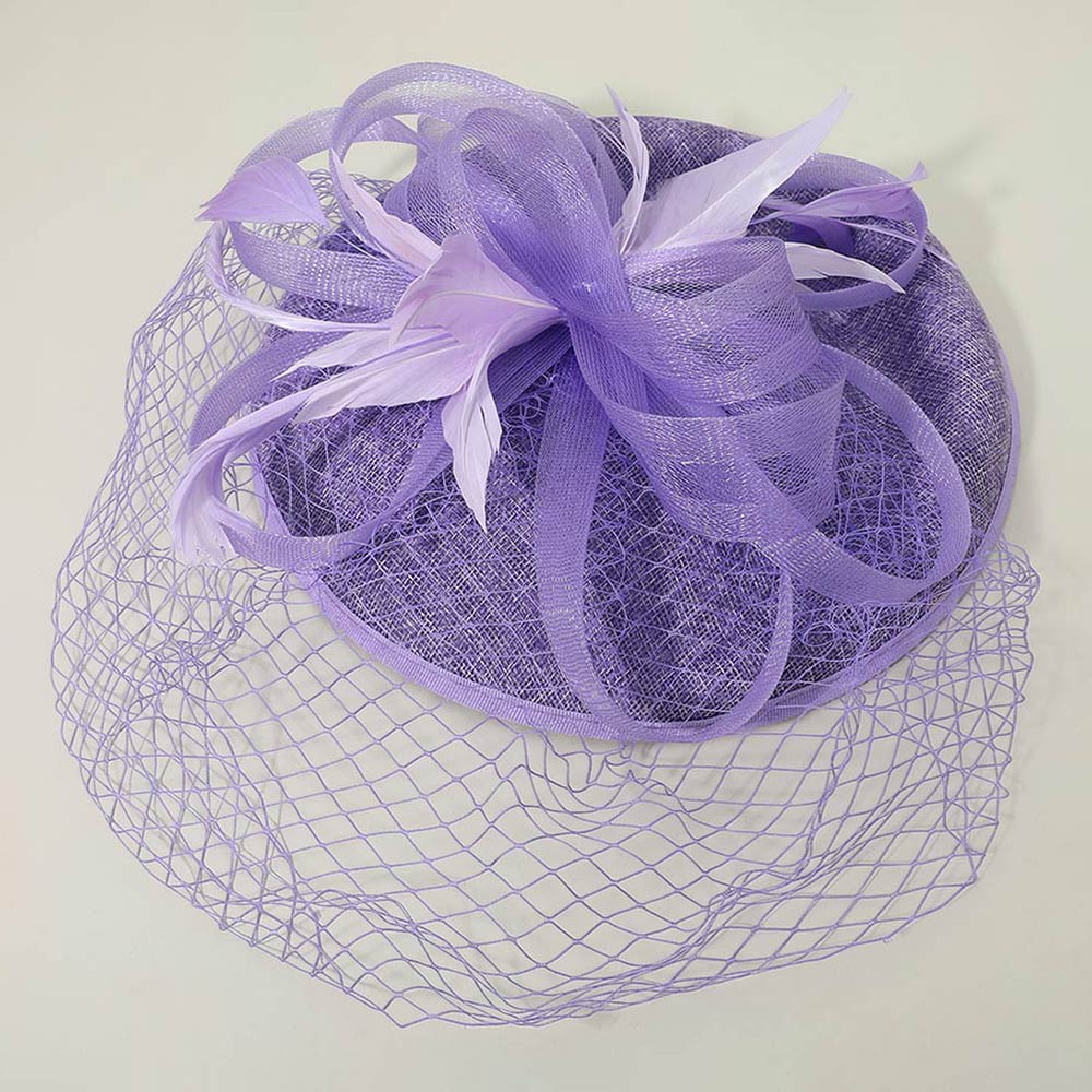 Elegant Floral Veil Fascinator Headband