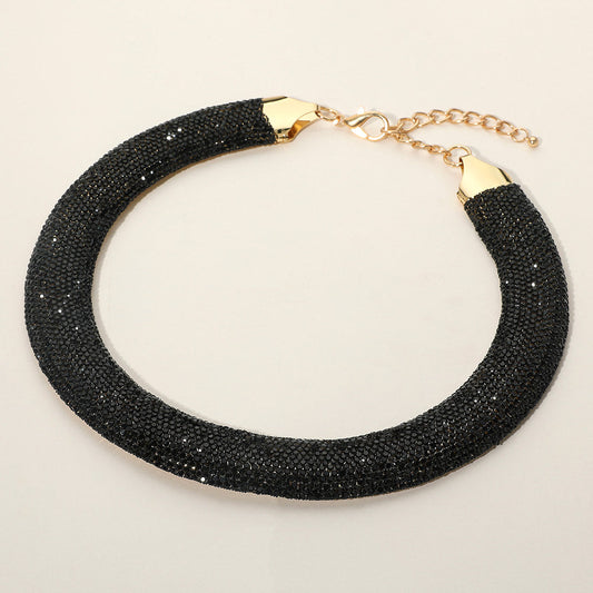 Rhinestone Paved Chunky Chain Necklace