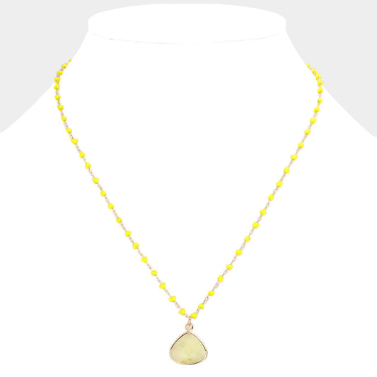 Natural Stone Pendant Necklace