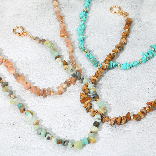 Semi Precious Natural Stone Beaded Necklace