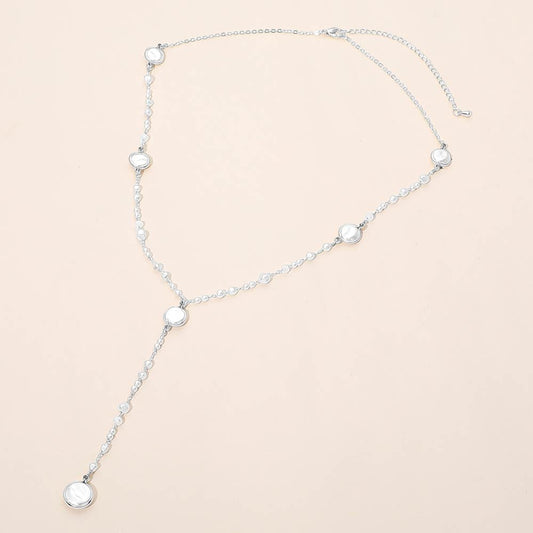 Pearl Station Y-Shaped Necklace