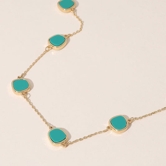Pebble Link Station Necklace